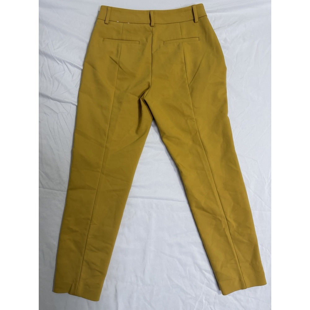 Express Columnist Ankle Pants 00P Petite Yellow Mid Rise Stretch Slim - Picture 2 of 8